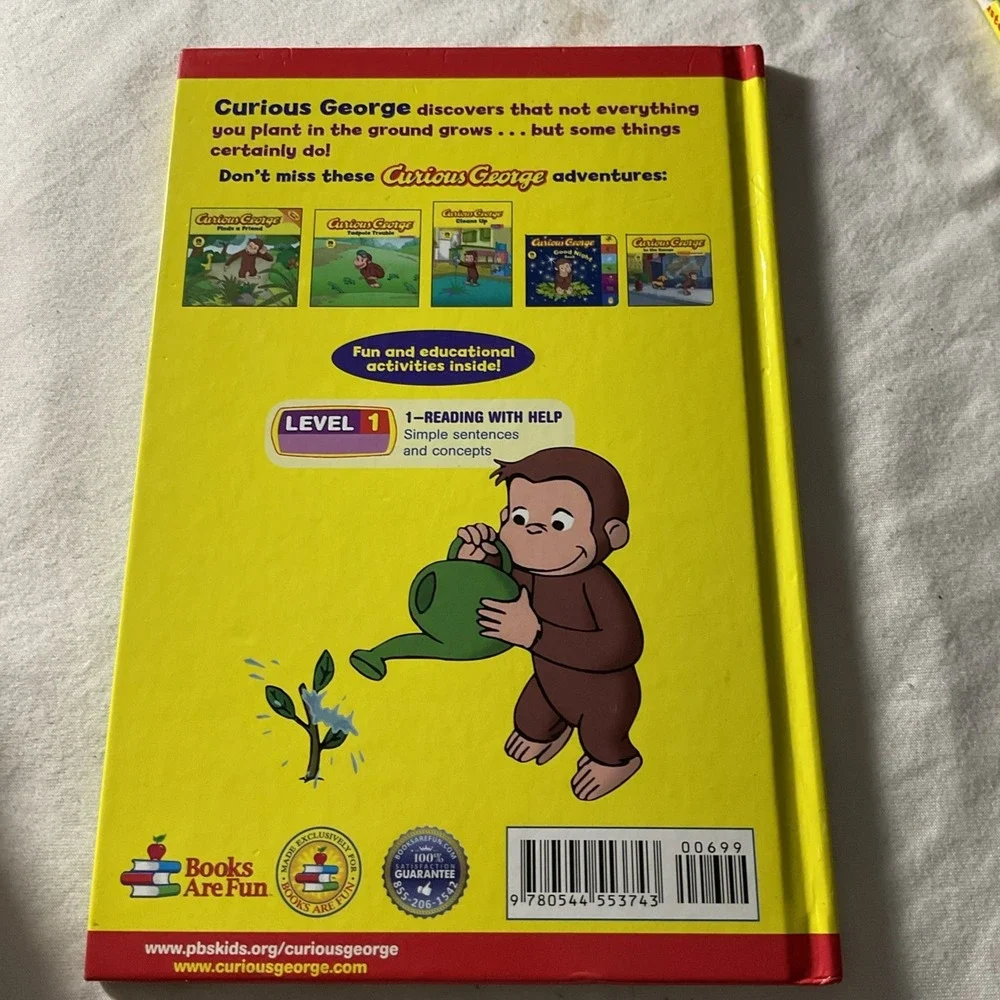 Curious George 5 Reader Book Lot Children's Level 1 Hardcover Readers